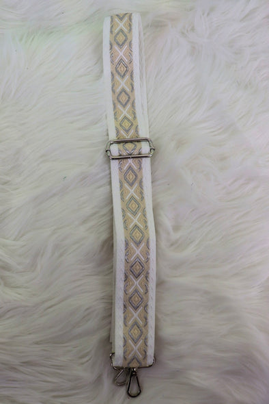 Grey And White Diamond Purse Strap
