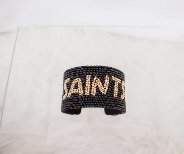 Beaded Saints Cuff Bracelet in 2 Colors