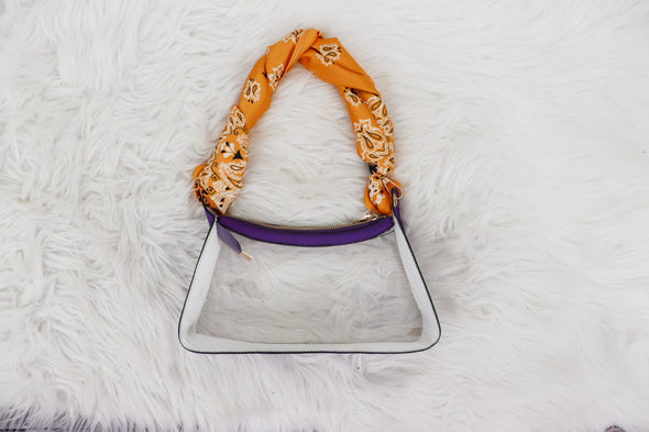 Clear Handbag With Colored Trim in 3 Colors