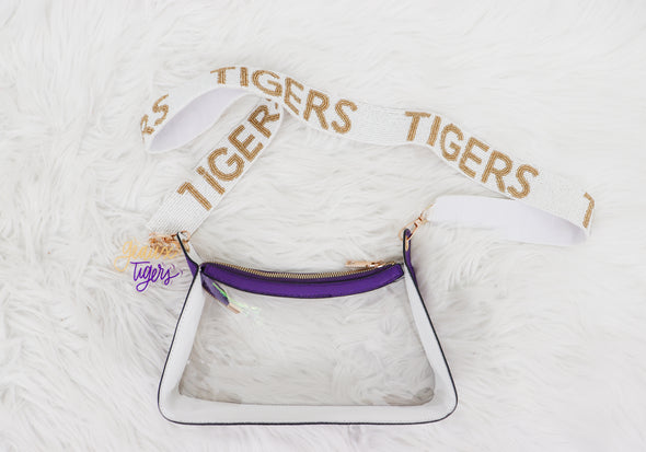 Clear Handbag With Colored Trim in 3 Colors