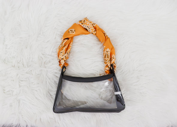 Clear Handbag With Colored Trim in 3 Colors