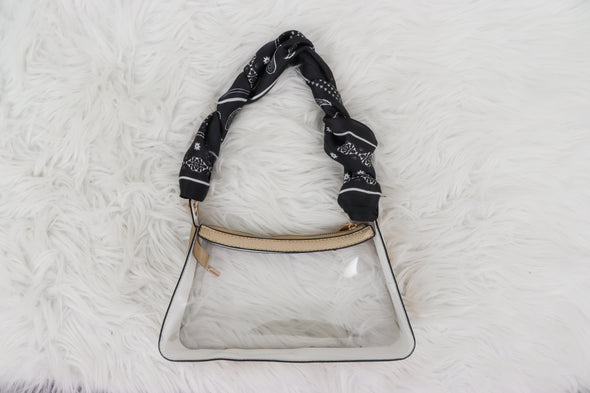 Clear Handbag With Colored Trim in 3 Colors