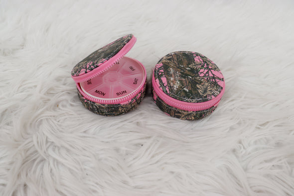 Circular Pill Travel Case In 4 Options
