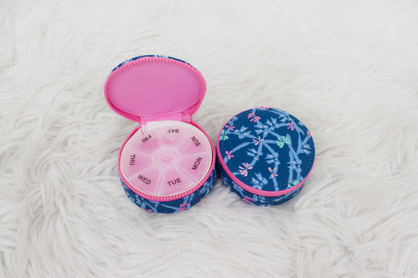 Circular Pill Travel Case In 4 Options