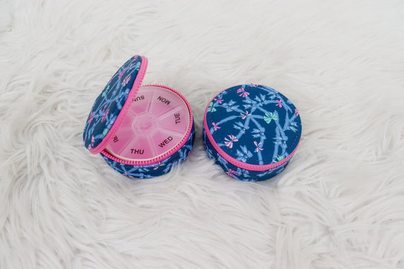 Circular Pill Travel Case In 4 Options
