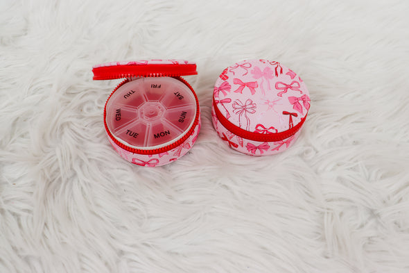 Circular Pill Travel Case In 4 Options