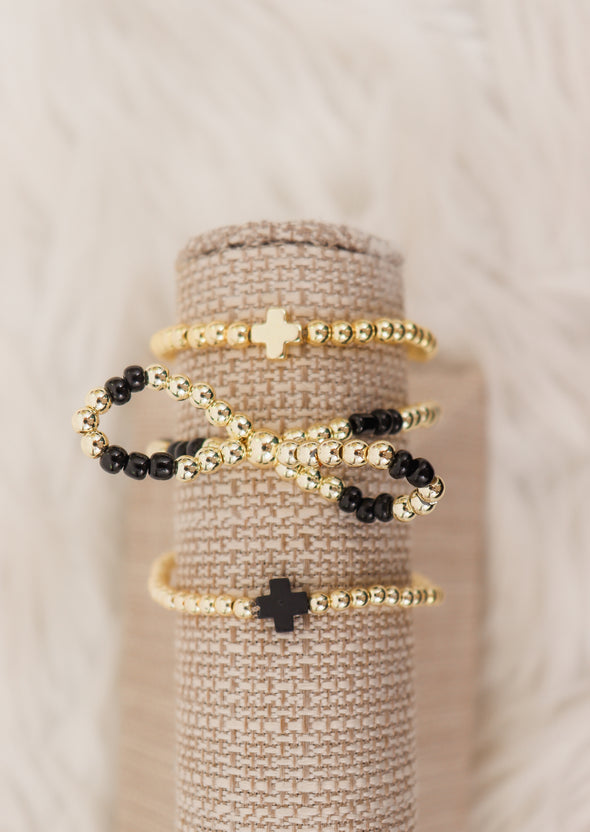 The Kyla Gold Beaded Bracelets in 4 Options