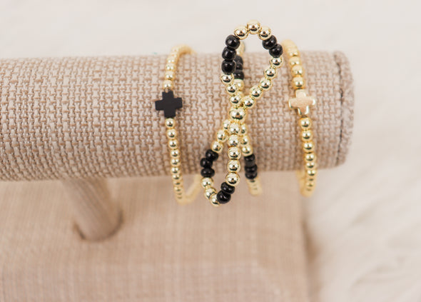 The Kyla Gold Beaded Bracelets in 4 Options