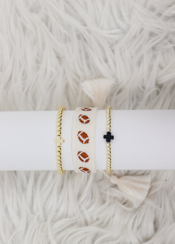 Football Tassel Bracelet