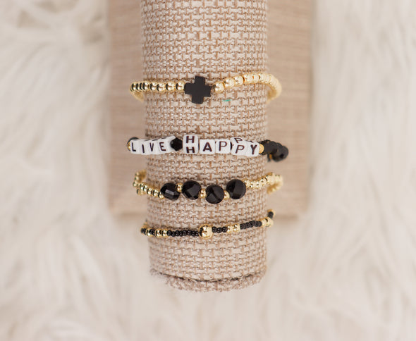 The Kyla Gold Beaded Bracelets in 4 Options