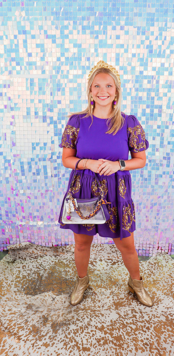 Clear Handbag With Colored Trim in 3 Colors