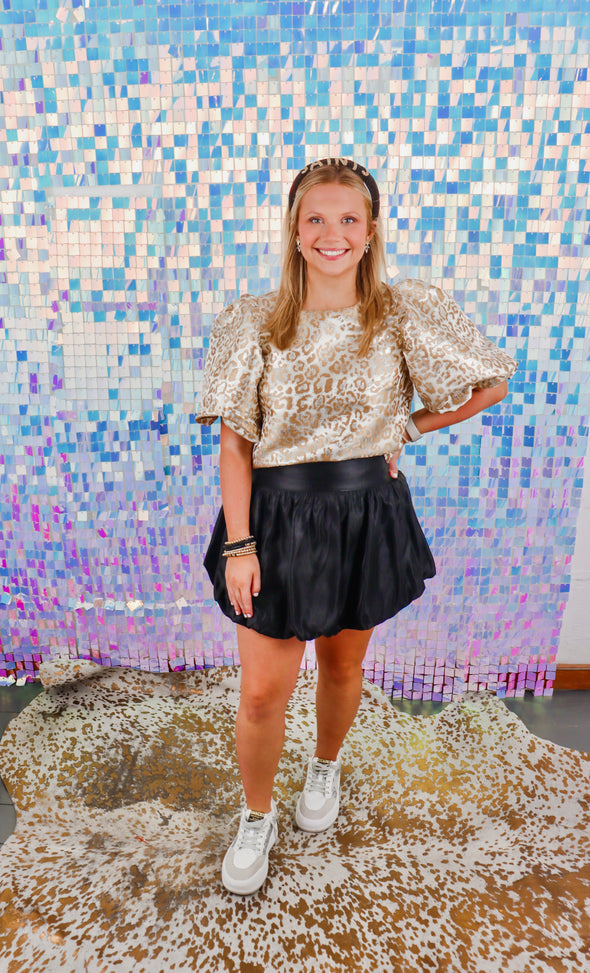 Balloon Skort In Black Or Mocha