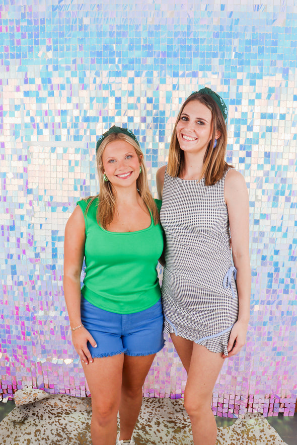 Black And White Pattern Sleeveless Top And Skort Set (SOLD SEPARATELY)