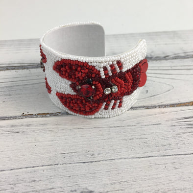 Beaded Crawfish Cuff Bracelet