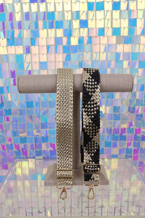 Woven Black and Gold Purse Strap