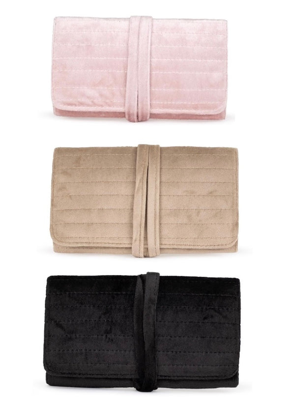 Emily Roll Up Jewelry Case in 3 Colors