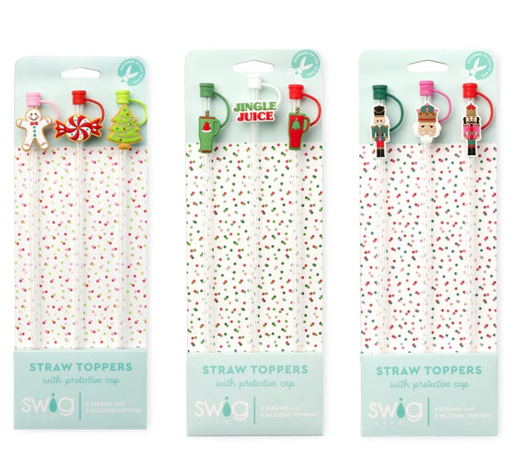 Swig Christmas Straw Toppers In 3 Options