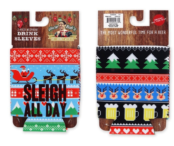 Uncle Bob's Neoprene Drink Sleeves (2 Pack) In 4 Options