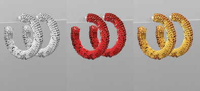 Holiday Sequin Hoops
