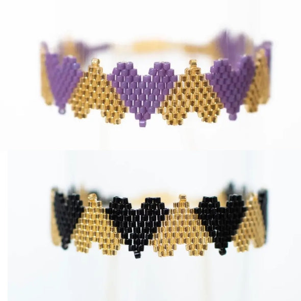 Claire Beaded Heart Bracelet in 2 Colors
