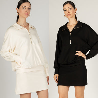Scuba Modal Skort In Eggshell Or Black