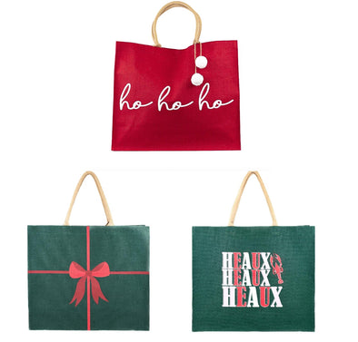 Christmas Carryall Tote Bag in 3 Options (22x19x8)