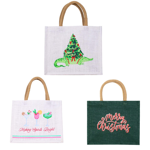 Christmas Gift Tote Bags (12x10x8) in 3 Options