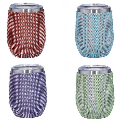 Rhinestone 12oz Stainless Wine Tumbler