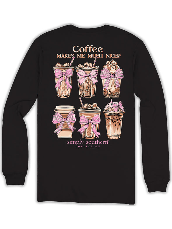 Adult Coffee Makes Me Nicer Long Sleeve (S-XXL)