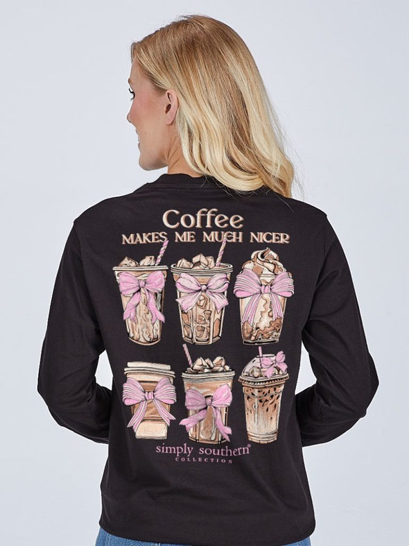 Adult Coffee Makes Me Nicer Long Sleeve (S-XXL)