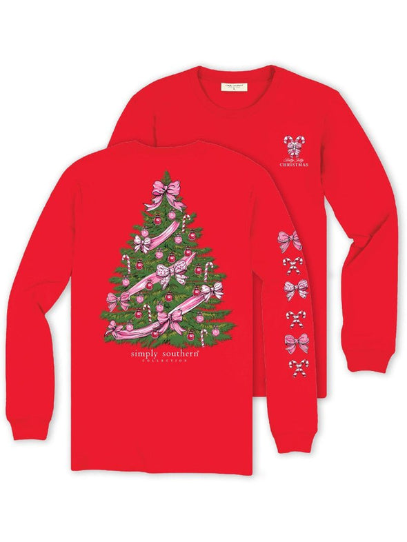 Adult Long Sleeve Christmas Tree Tee (S-XXL)