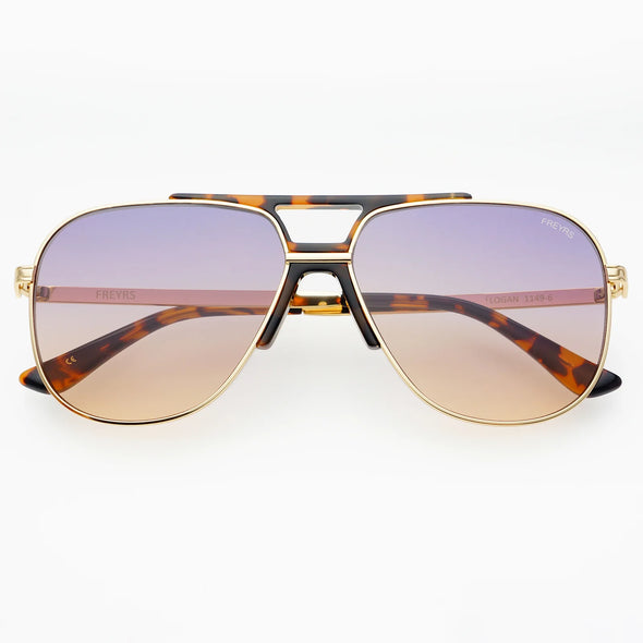 Logan Tortoise Sunglasses In Sunrise Or Brown