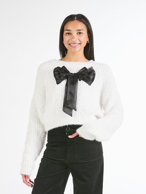 Sweater Top With Front Bow (XS-XXL)