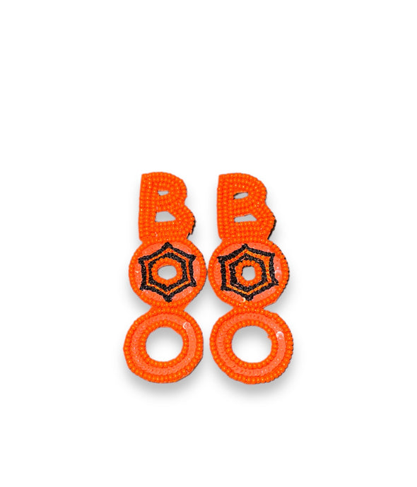 Boo Earrings In Black Or Orange