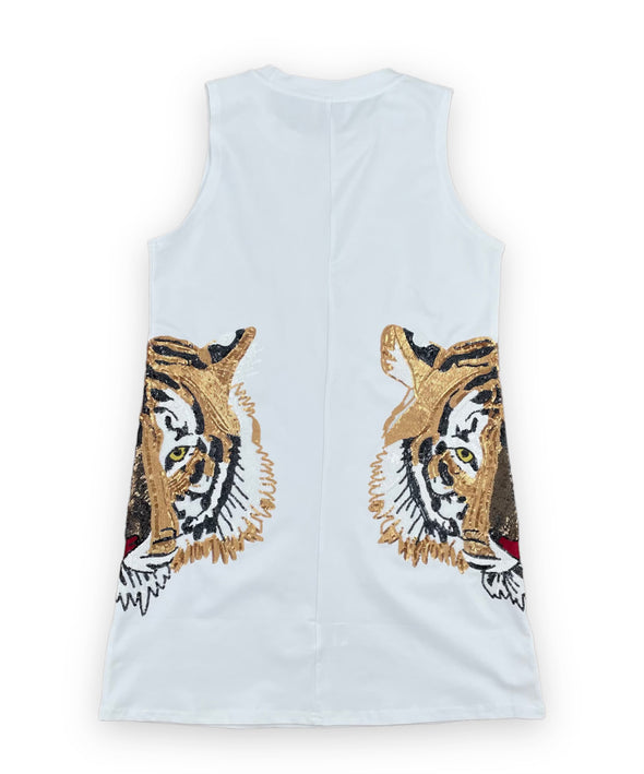 Tiger Head Tank Dress