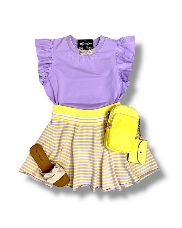 Striped Sweater Top And Flare Skort Set (SOLD SEPARATELY)