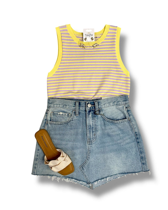 Striped Sweater Top And Flare Skort Set (SOLD SEPARATELY)