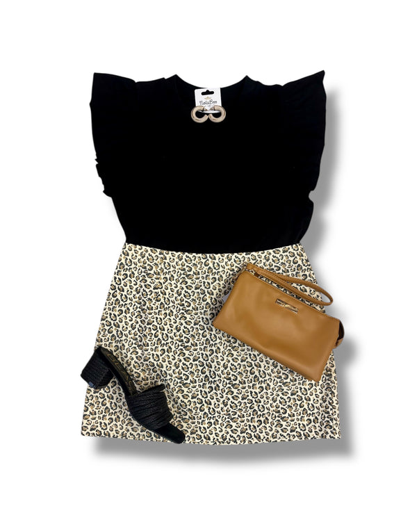 Leopard Print Mini Skirt