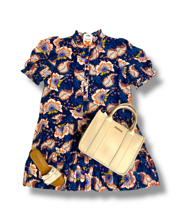 Midnight Bloom Mini Dress