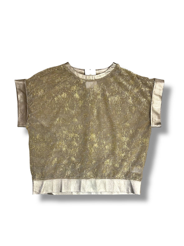Shine Shell Top in Black or Gold