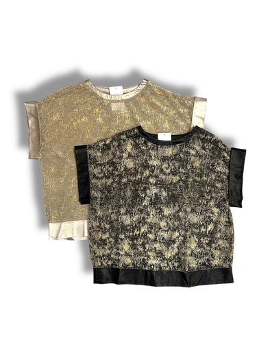 Shine Shell Top in Black or Gold