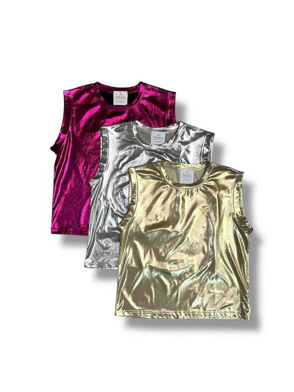 Glitter Muscle Tee in 3 Colors