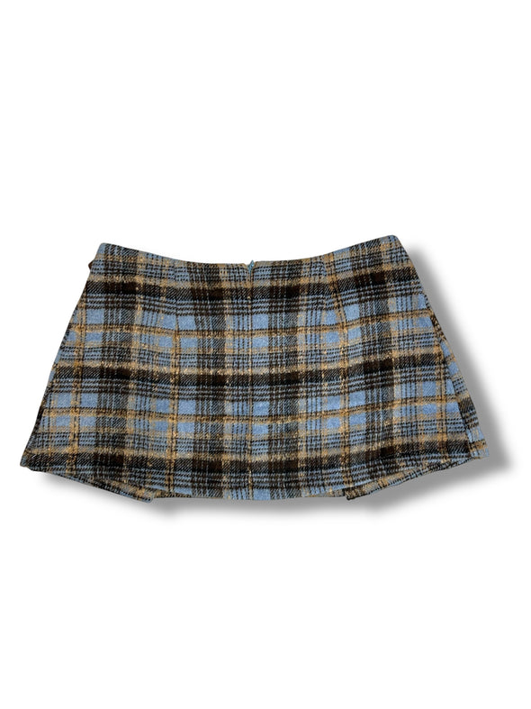 Plaid Mini Skort With Belt Trim Detail and Tailored Jacket (SOLD SEPARATELY)