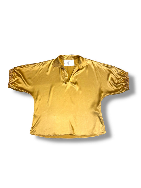 Stand Collar Drop Shoulder Top in 3 Colors (S-3X)