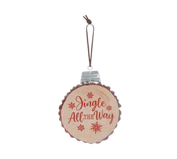 Wood Slice Christmas Ornaments in 2 Options