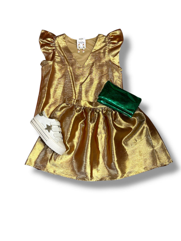 Organza Ruffle Sleeve V Neck Top in 4 Colors