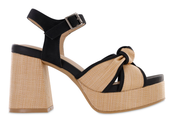 Roxie Heel In Black And Natural