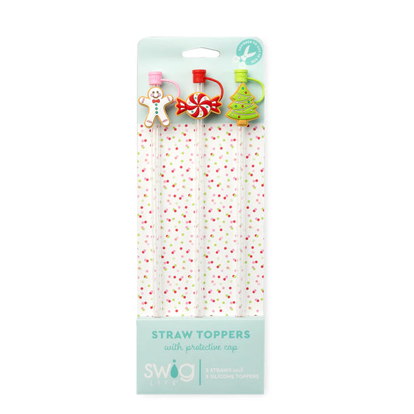 Swig Christmas Straw Toppers In 3 Options