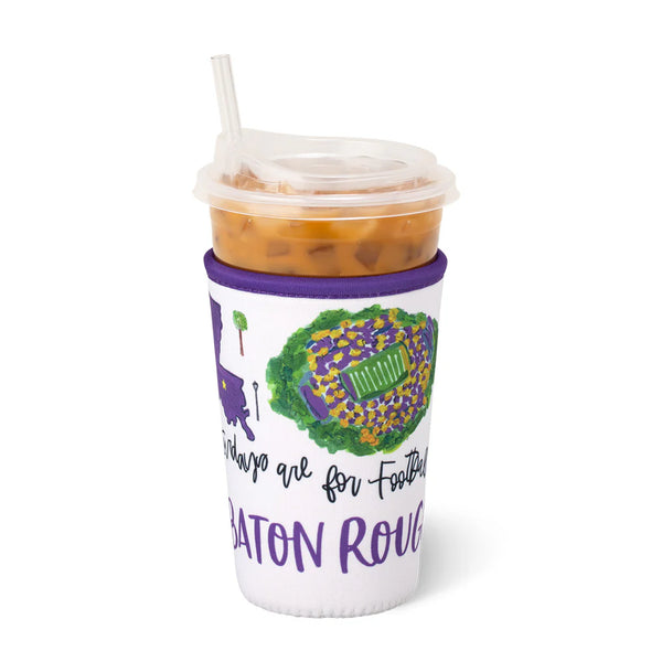 Saturdays In Baton Rouge Medium Iced Cup Coolie 22oz