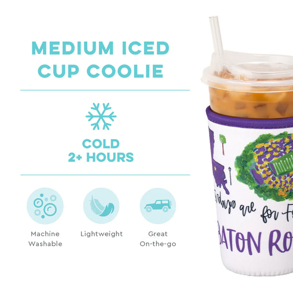 Saturdays In Baton Rouge Medium Iced Cup Coolie 22oz